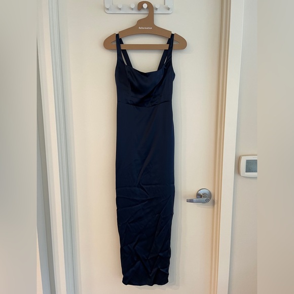 Reformation Ambre Silk Dress Wedding Guest Dress - Picture 3 of 5